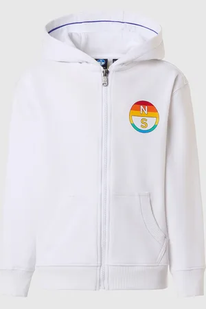 North Sails Hoodie con cremallera y estampaciones multicolor
