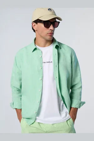 North Sails Camisa de lino con logotipo bordado
