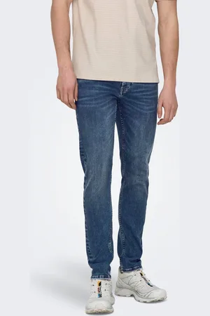 Only & Sons Onswarp Tiro Bajo Corte Skinny Vaqueros