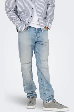 Only & Sons Onsedge Cintura Media Corte Straight Vaqueros