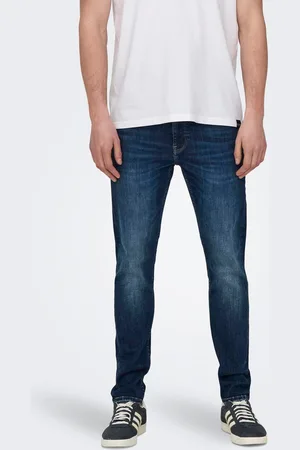 Only & Sons Onswarp Tiro Bajo Corte Skinny Vaqueros