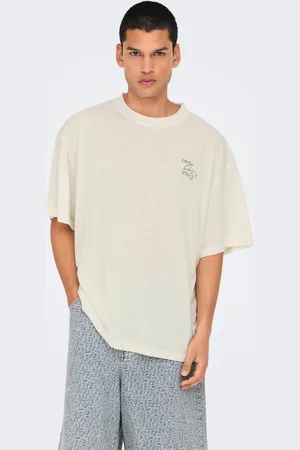 Only & Sons Camisetas Corte Oversized Cuello Redondo Mangas Cuadradas