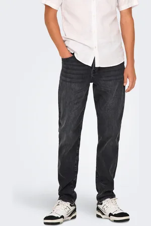 Only & Sons Onsyoke Cintura Media Corte Tapered Vaqueros