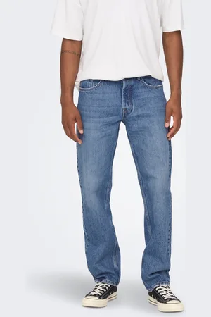 Only & Sons Onsedge Cintura Media Corte Straight Vaqueros