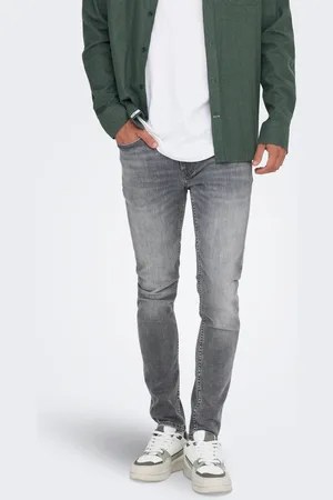 Only & Sons Onswarp Tiro Bajo Corte Skinny Vaqueros