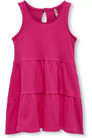 ONLY Niñas De manga larga - Vestido Largo Corte Regular Cuello Redondo