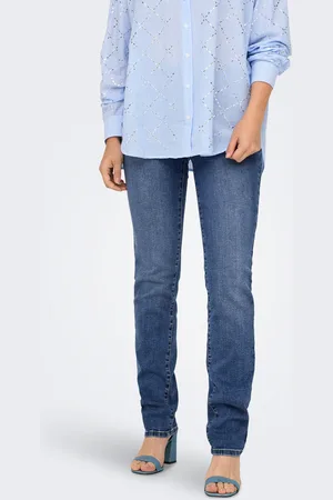 ONLY Onlsui Talle Medio Corte Slim Vaqueros