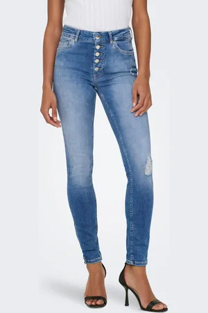 ONLY Onlbobby Cintura Media Corte Skinny Vaqueros