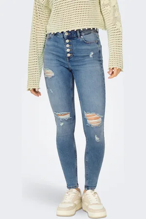 ONLY Onlbobby Cintura Media Corte Skinny Vaqueros