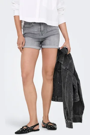 ONLY Onljosephine Cintura Alta Corte Regular Shorts Vaqueros