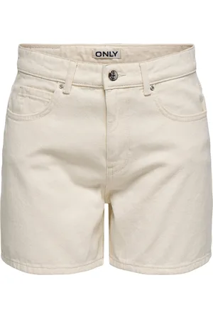 ONLY Onlvenus Cintura Alta Corte Mom Shorts Vaqueros