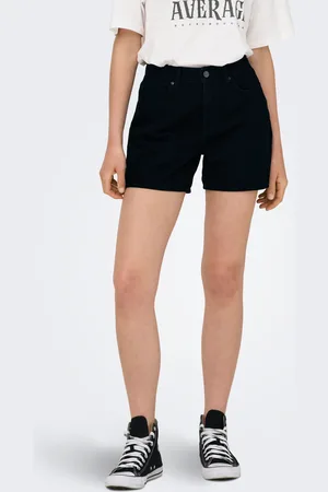 ONLY Onlvenus Cintura Alta Corte Mom Shorts Vaqueros