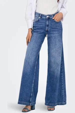 ONLY Onlcalifornia Cintura Media Corte Wide Leg Vaqueros