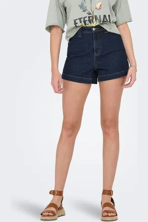 ONLY Onlparis Cintura Alta Corte Regular Shorts Vaqueros