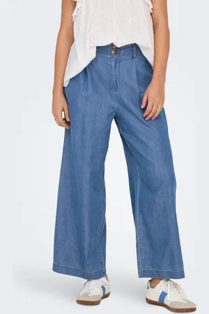 ONLY Onlbea Cintura Alta Corte Wide Leg Vaqueros