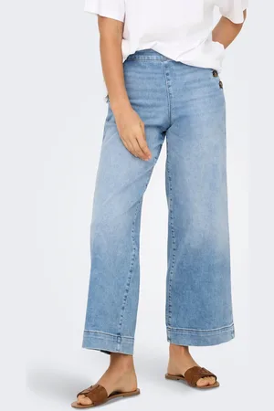 ONLY Onlmadison Cintura Alta Corte Wide Leg Vaqueros