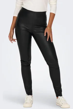 ONLY Jdysoya Corte Tight Pantalones De Cuero Sintético