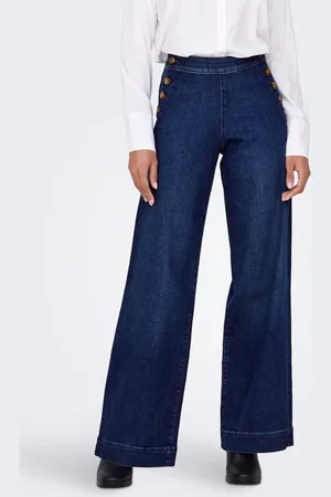 ONLY Onlmadison Cintura Alta Corte Wide Leg Vaqueros
