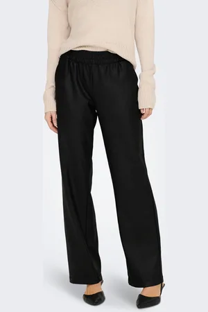 ONLY Onlpopstar Corte Straight Pantalones De Cuero Sintético