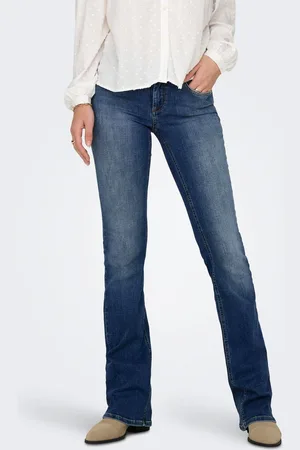 ONLY Onlblush Cintura Baja Corte Flared Vaqueros