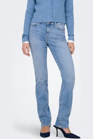 ONLY Onlsui Cintura Media Corte Slim Vaqueros