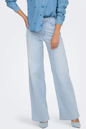 ONLY Onlmadison Cintura Alta Corte Wide Leg Vaqueros