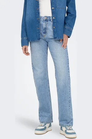 ONLY Onlbillie Cintura Alta Corte Straight Vaqueros