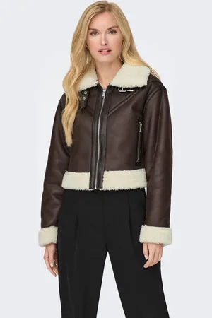 ONLY Onlbetty Chaqueta Estilo Biker De Cuero Sintético