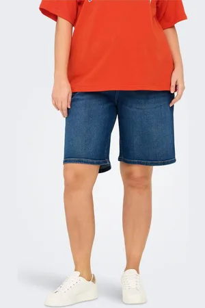 ONLY Careneda Cintura Alta Corte Girlfriend Pantalones Cortos