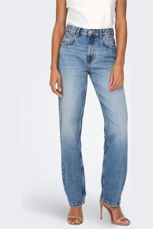 ONLY Onlrobyn Cintura Alta Corte Straight Vaqueros