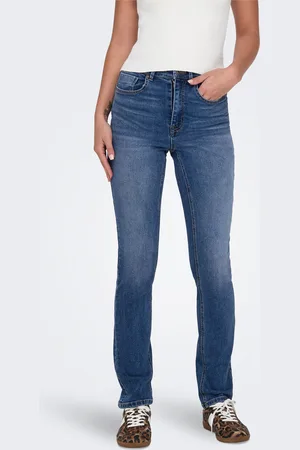 ONLY Onlwillow Cintura Alta Corte Slim Vaqueros