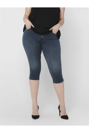 ONLY Caraugusta Cintura Alta Corte Skinny Shorts Vaqueros
