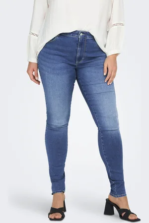 ONLY Caraugusta Cintura Alta Corte Skinny Vaqueros