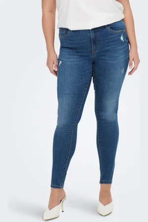 ONLY Carsally Cintura Media Corte Skinny Vaqueros