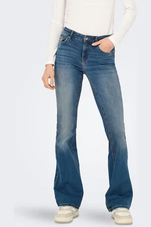 ONLY Onlblush Cintura Media Corte Flared Vaqueros