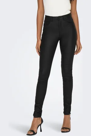 ONLY Onlroyal Corte Skinny Pantalones De Cuero Sintético