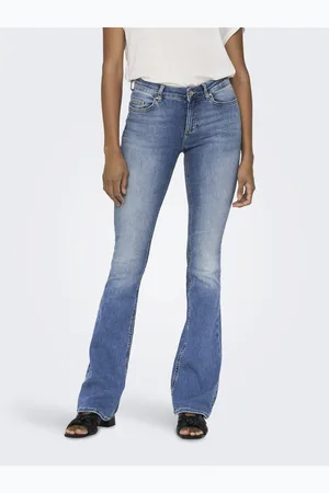 ONLY Onlblush Cintura Media Corte Flared Vaqueros