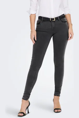 ONLY Onlrain Cintura Media Corte Skinny Vaqueros