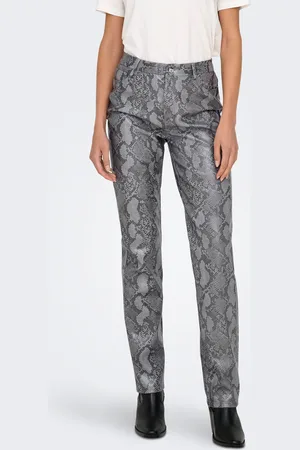ONLY Onlazula Corte Straight Pantalones De Cuero Sintético
