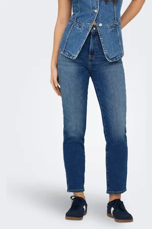 ONLY Onlemily Cintura Alta Corte Straight Vaqueros