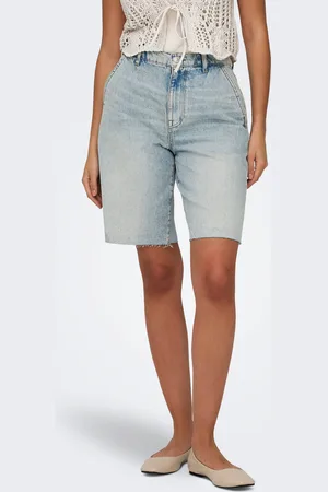 ONLY Onlruth Cintura Media Corte Loose Shorts Vaqueros