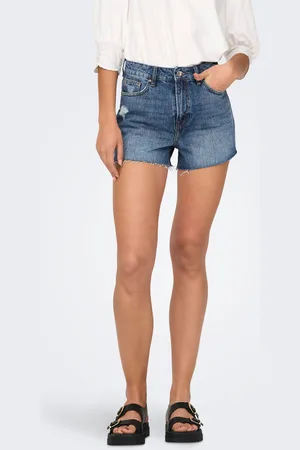 ONLY Onlgabi Cintura Alta Corte Regular Shorts Vaqueros