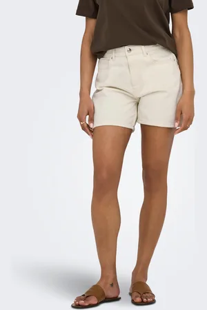 ONLY Onlvenus Cintura Alta Corte Mom Shorts Vaqueros