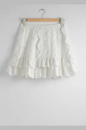 & OTHER STORIES Scalloped Ruffle Mini Skirt