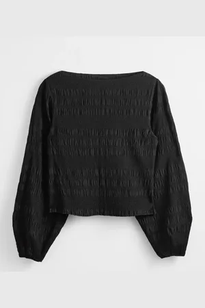 & OTHER STORIES Smocked Boat-Neck Top