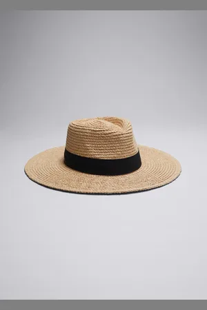 & OTHER STORIES Grosgrain-Trimmed Straw Hat