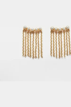 & OTHER STORIES Beaded Chain-Pendant Earrings