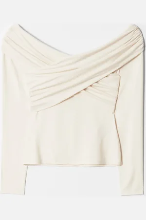 & OTHER STORIES Ruched Off-Shoulder Top