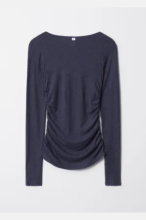 & OTHER STORIES Ruched Boatneck Top