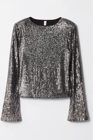 & OTHER STORIES Flared-Sleeve Sequin Top